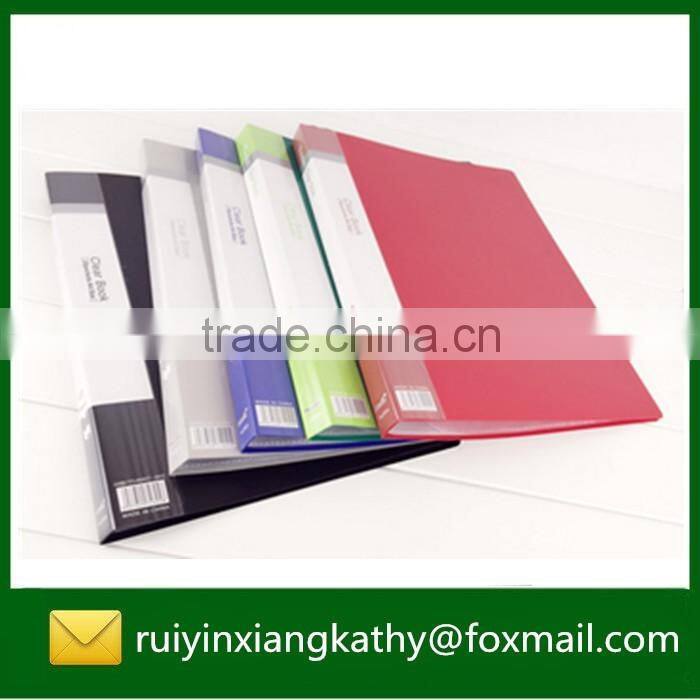 Business A4 clear excellent PP Display Book with elastic band