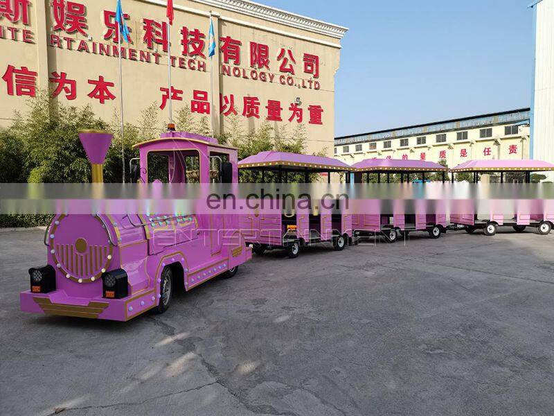 Amusement park adults electric tourist trackless train factory