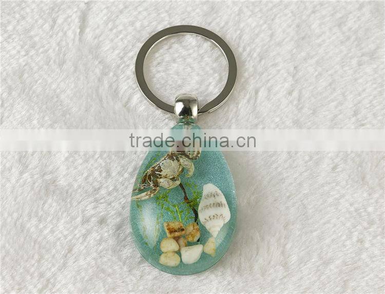 Wholesale Real starfish key chain rings