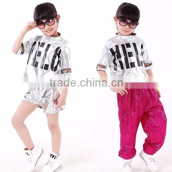 New arrival Boy Girl Hip-Hop Dance Cloth Performance clothing spandex Hip Hop Dance Wear kids modern dance costume