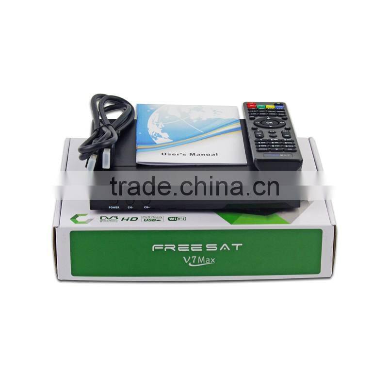 Manufacturer price freesat v8 angel super golden Freesat V7 Max Satellite Receiver DVB-S2 1080P HD TV Box Decoder V7 hd max