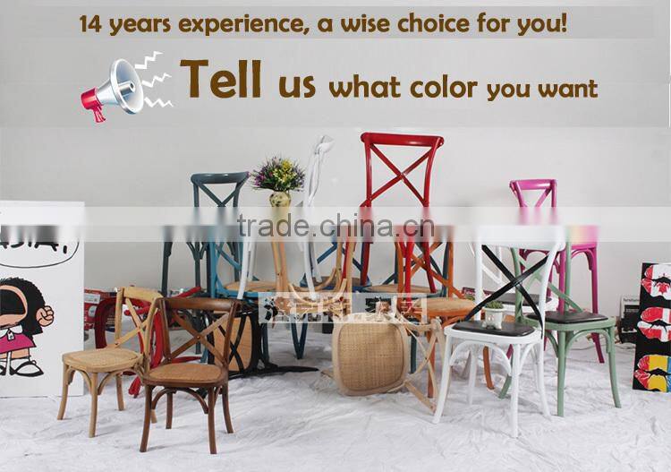 RCH-4002 French style rattan wood solid oak cross back chair