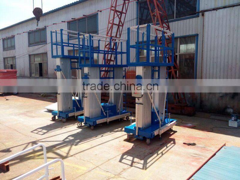 Double Mast Mobile Aluminum Rotating Folding Lift Table/double mast aluminium building cleaning lift