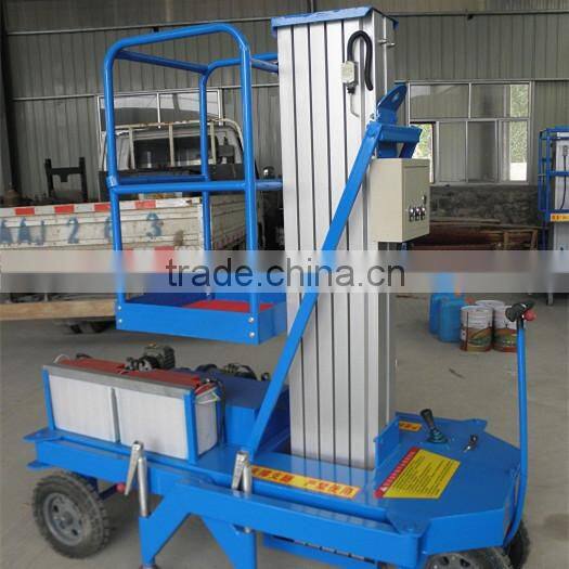 6m single mast aluminum alloy hydraulic boom lift