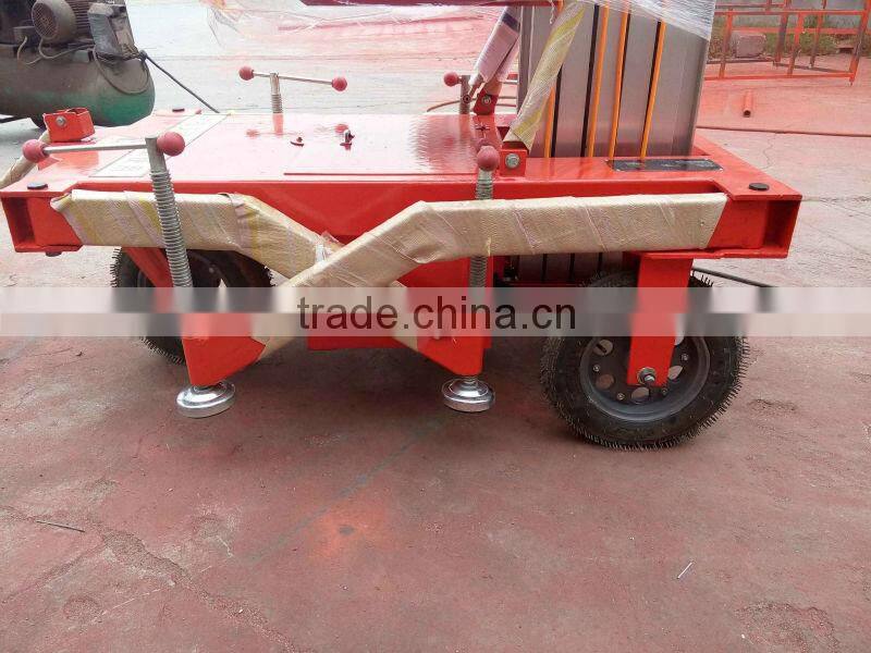 Aluminium single mast mobile electric hydraulic telescopic lift