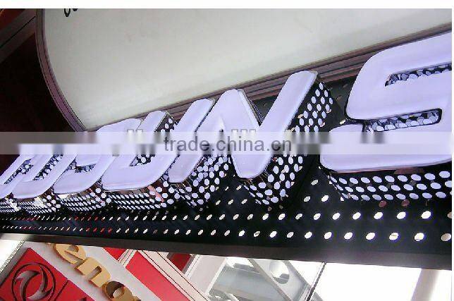 Acrylic embossing alphabet letter sign with LED light