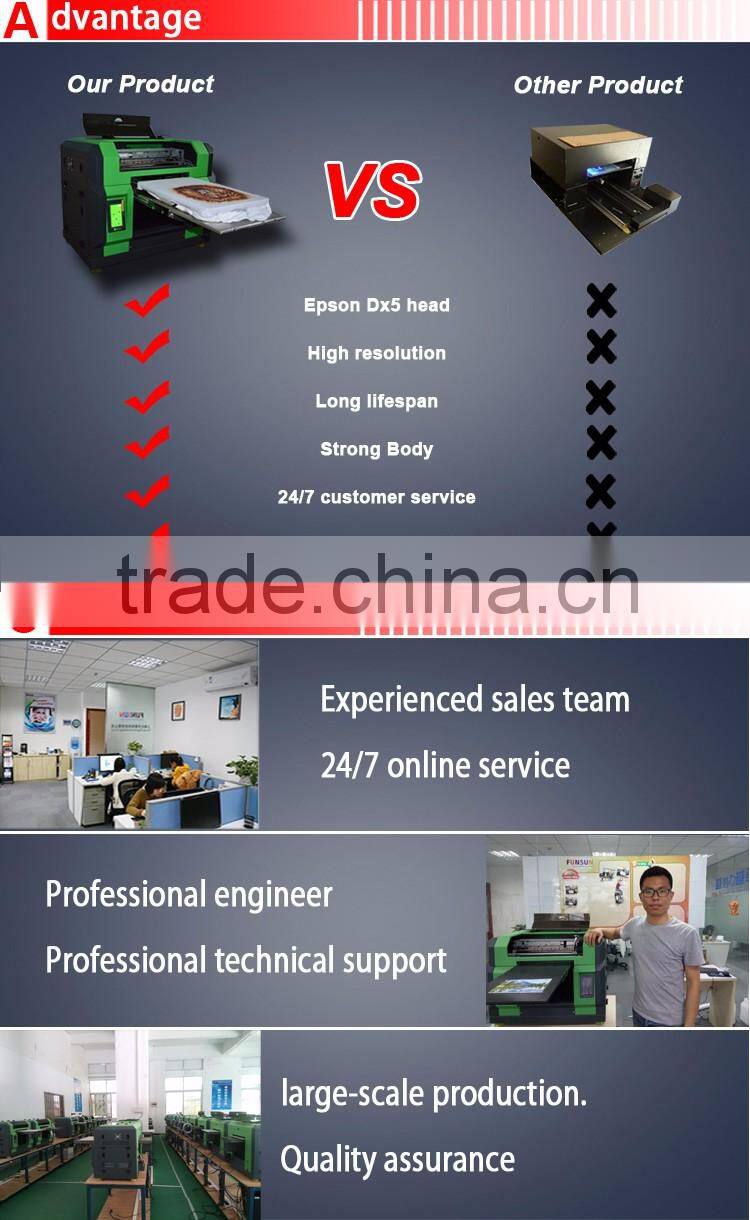 A3/A4 size flatbed hot sale digital garment printing machine for Tshirt printing good quality