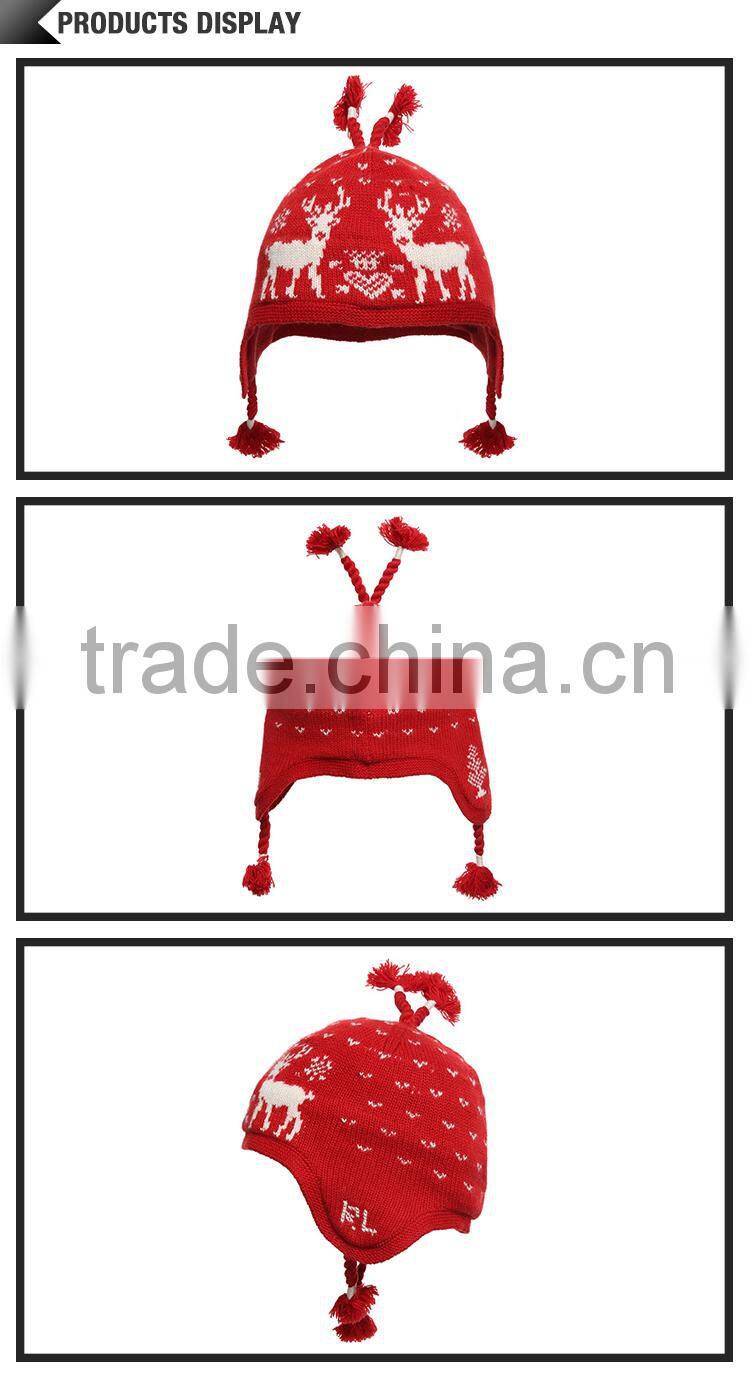 Crochet knit winter hat children hat with animal designs knit hat