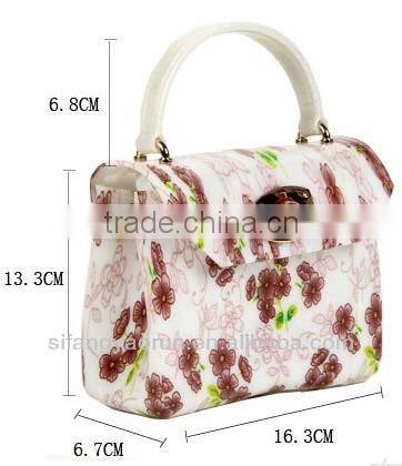 Fancy flower design hotsale fashionable small ladies handbag