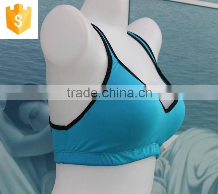 fashion comfortable and breathable sports bra, hot sell ladies sports bra with printed