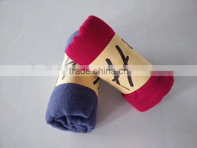 Wholesale Fall Winter Solid Color Cotton Viscose Fashion Ladies Plain Shawl Scarf