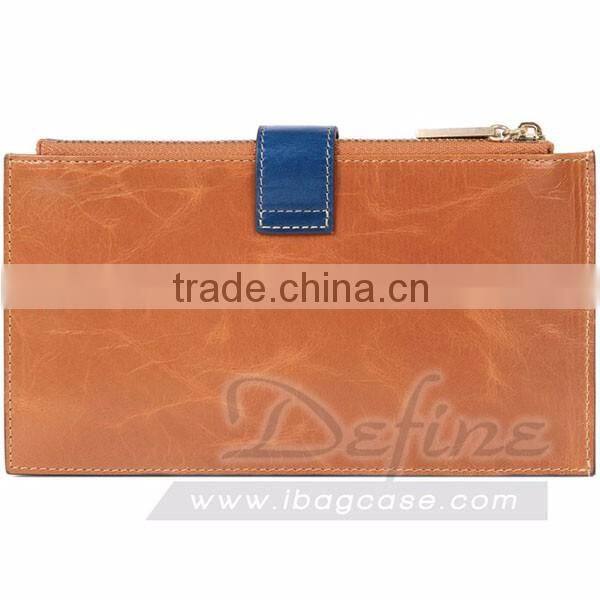 Hot Selling Women's Leather Zipper Wallet Card Case Purse
