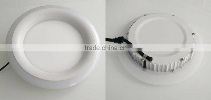 European Standard fancy round recessed 2 color panel light with acrylic cover aluminium heat sink