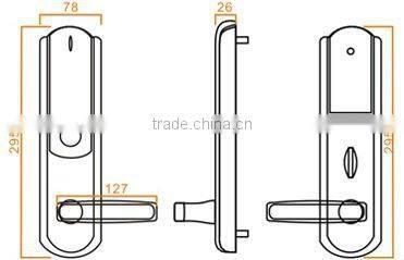 Smart Design hotel card door lock For Hotel