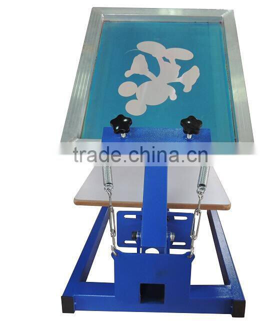 NS101 manual desk top 1 color 1 station adjustable simply silk screen printing machine for flat surface objects