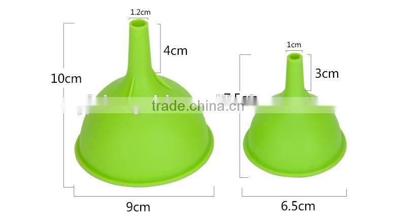 Hot sale colorful Silicone Funnel for Liquid Transfer Powder Transfer 100% Food Grade Silicone
