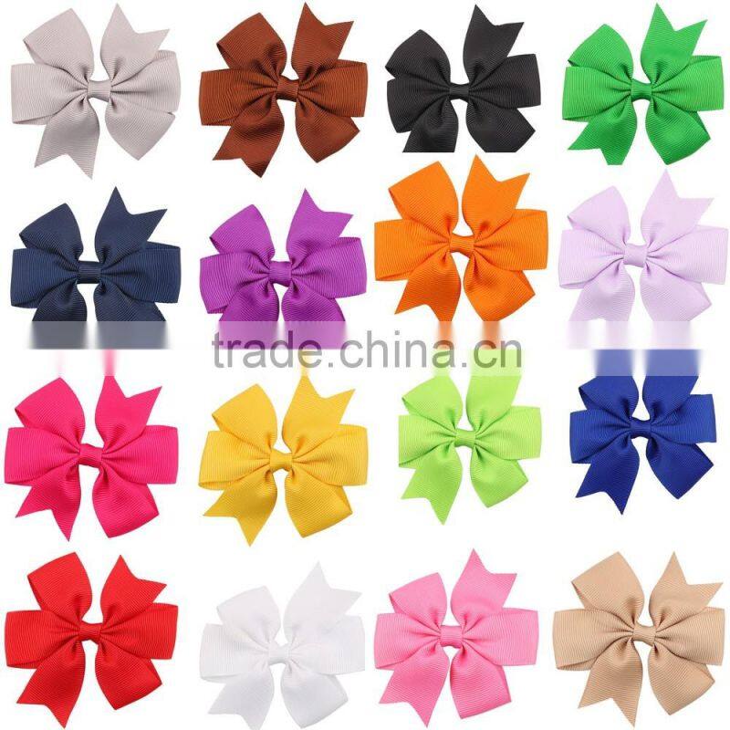 Hot-sales Baby 3 inch pinwheel bow hair Bow small Ribbon Bow Headbands 32 colors many colors girl Hair Bows cb-3633