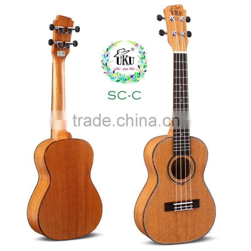 buy cheap plywood kindergarten Musical instruments from China size 23" concert ukulele for kids