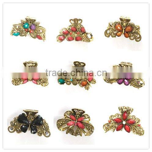Colorful crystal hair claws Fashion hair claw girl's fashion jewelry