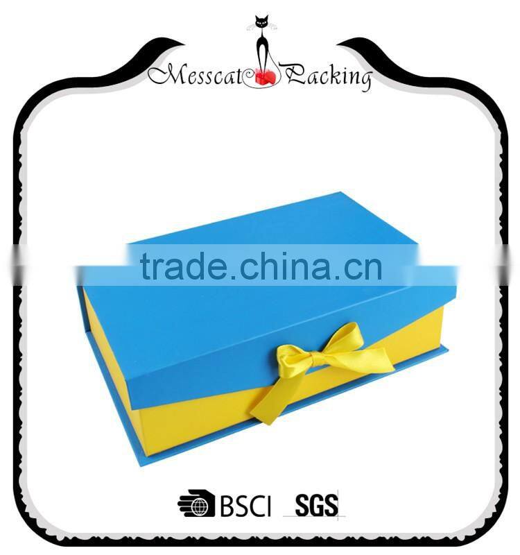 Pantone Color Foldable Gift Box With Ribbon For Candle