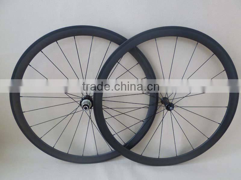100% hand-built and fast delivery oem carbon bicycle wheels 38mm clincher for road bike powerway carbon hub