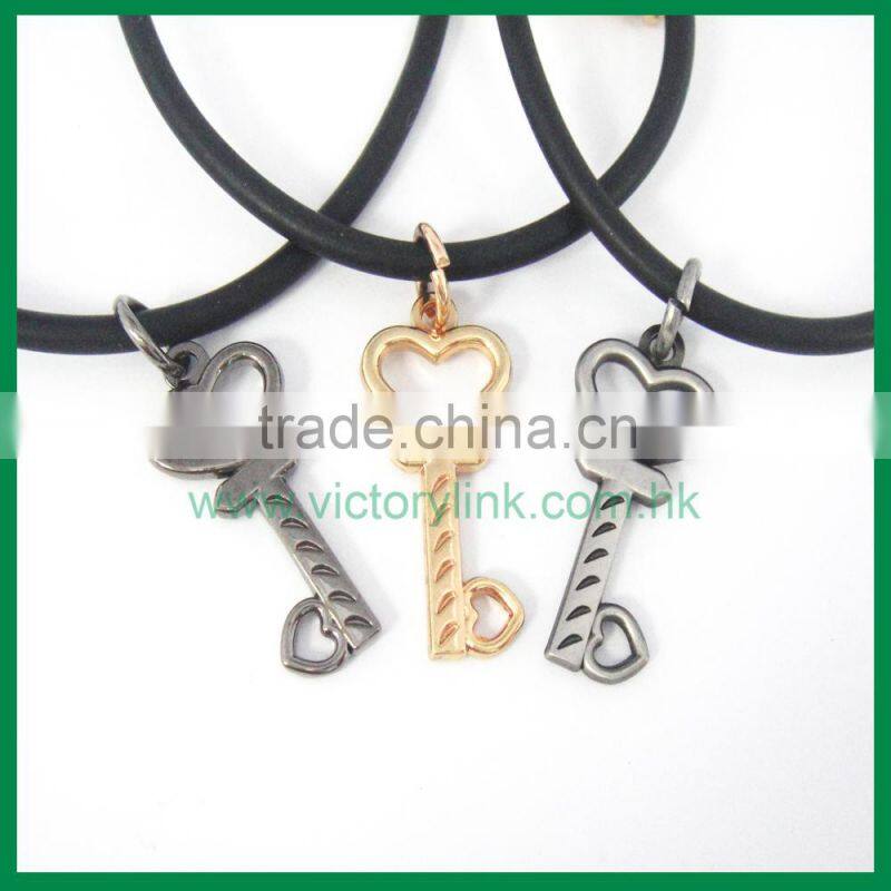 Heart Lock Zinc Alloy Charms PU Bracelet