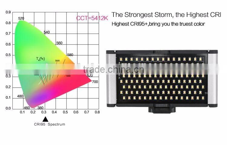 Newest unique CRI95 photographic lighting kit 30W battery powered mini studio led light with hot shoe ball mount