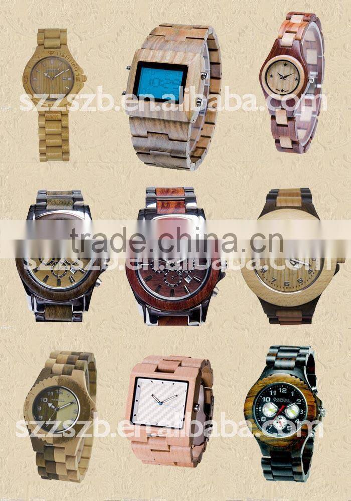 2016Natural eco-friendly new design customised logo cheap wooden wrist watch