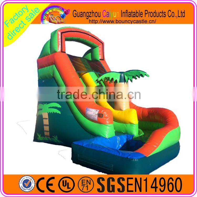 2016 Pop-selling custom made inflatable plastic water slide