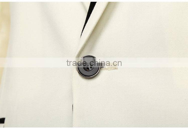 New Fashion Mens Slim Fitted Blazer Stylish white blazer with one buttton