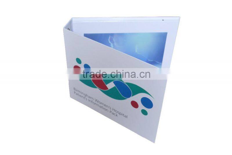 Business Gift Use and Paper Material 10inch LCD video brochure cards