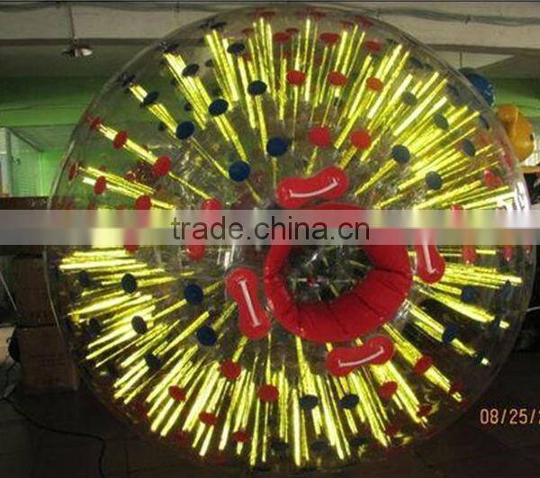 attractive advertising glowing zorb, inflatable glow zorb ball