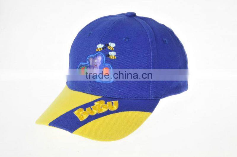 100% cotton soft material children 6-panel baseball cap and hat