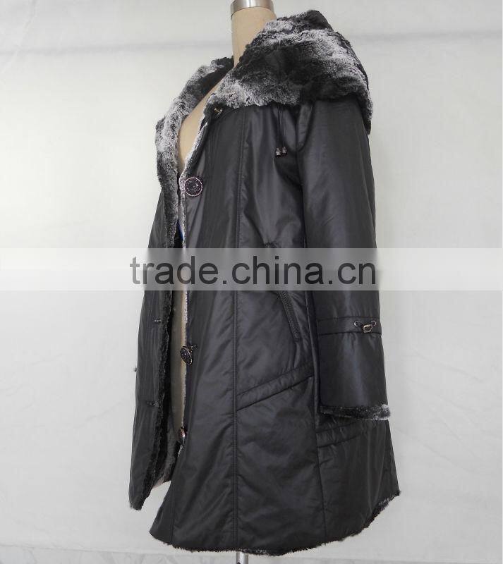 women winter coats, Fur collar long ladies thicken coats
