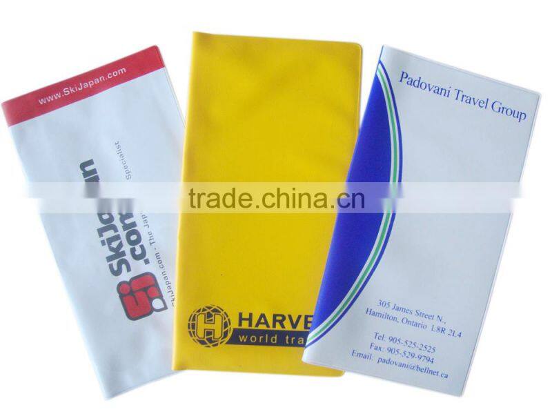 CMYK Printing PVC Ticket Holder with Two Clear Pocket