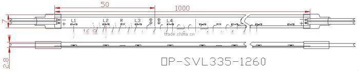 DC12V 60pcs/m 335smd CE/ROHS IP67 led stair light