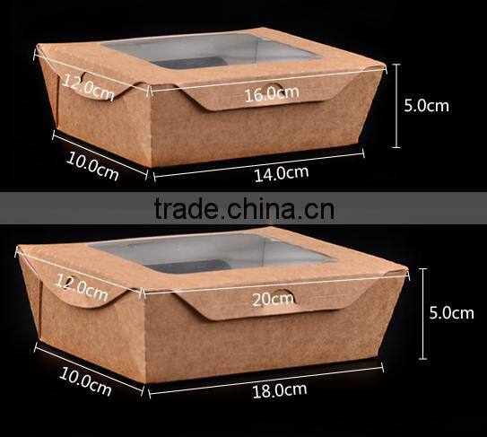 Food grade kraft paper take-out packaging box,fast food packaging box