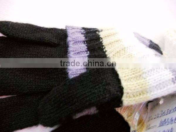 fashion acrylic mohair gloves hat beret set