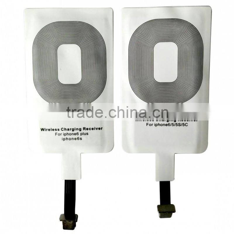 Qi Wireless Charger Receiver portable charger receiver for Apple iPhone 6 plus/6s Plus/lighting usb