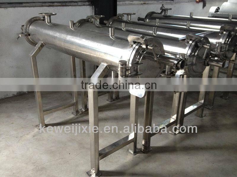 Tubular type fruit juice sterilizer for semi-fluid