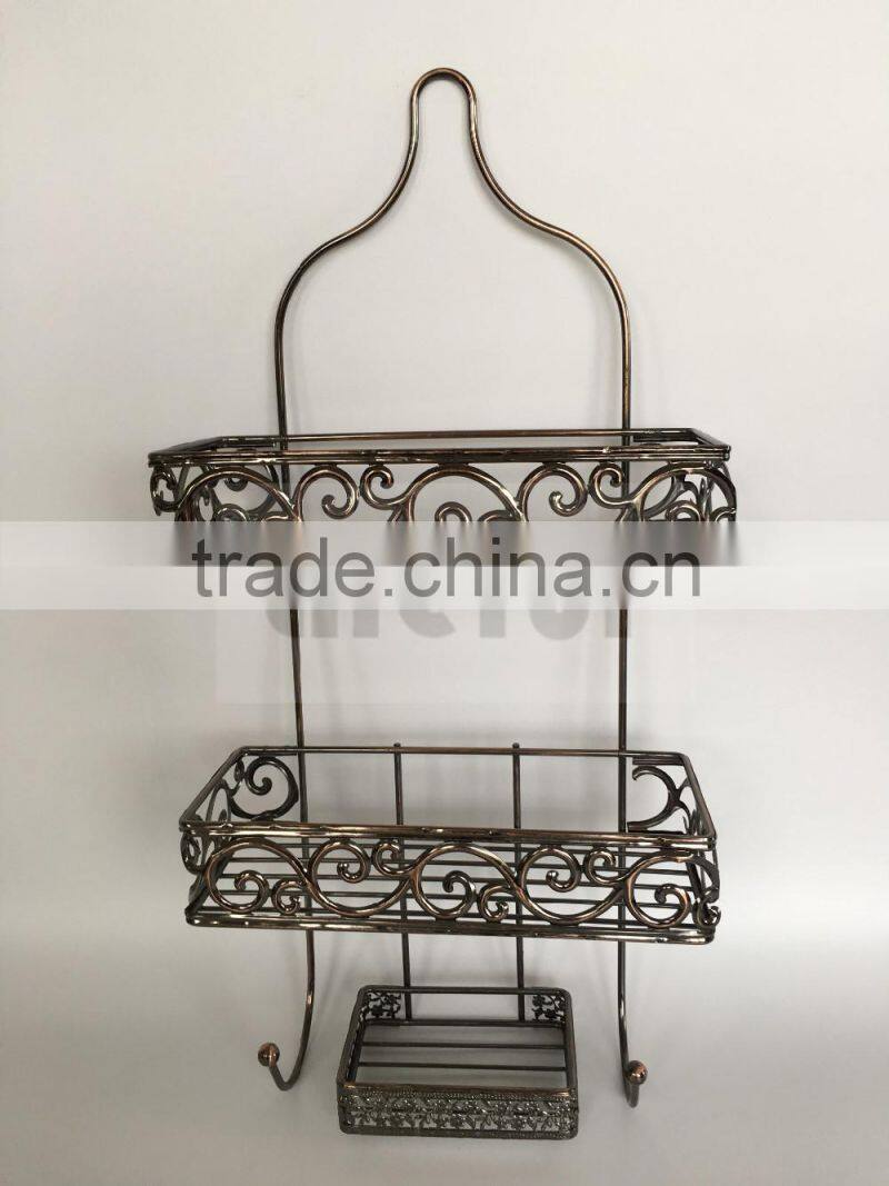 Shower Caddy bronze for lotion, shampoo and soap.