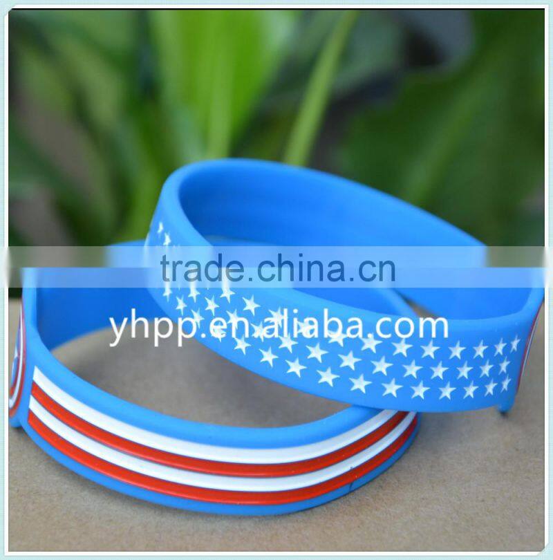Custom Design Captain America Silicone Wristband Bracelet for Fans