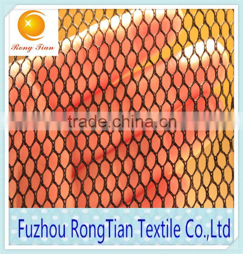 Cheap price polyester tricot hexagonal mesh fabric for sportswear