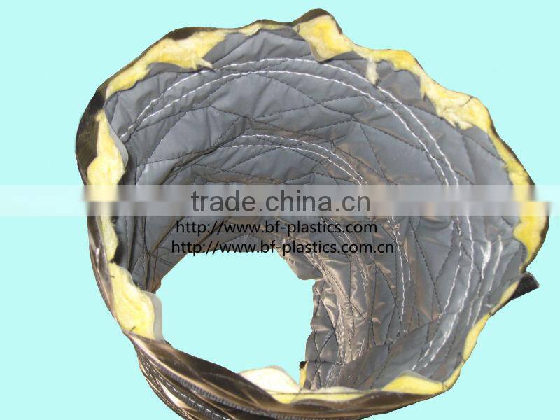 Red fiberglass insulated duct heat resistant