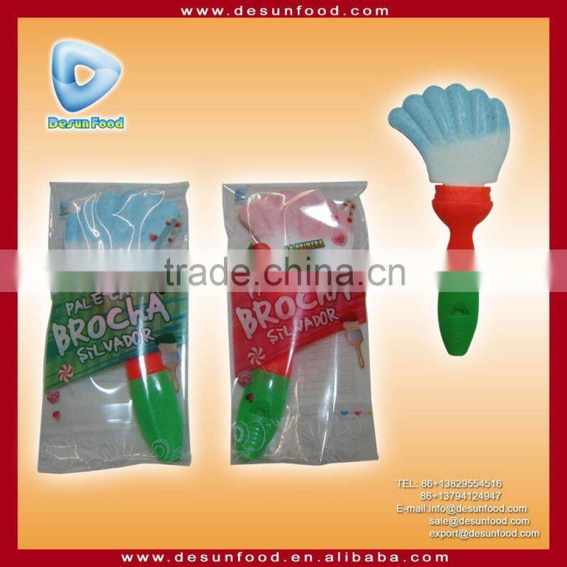 Brush shape candy with whistle lollipop
