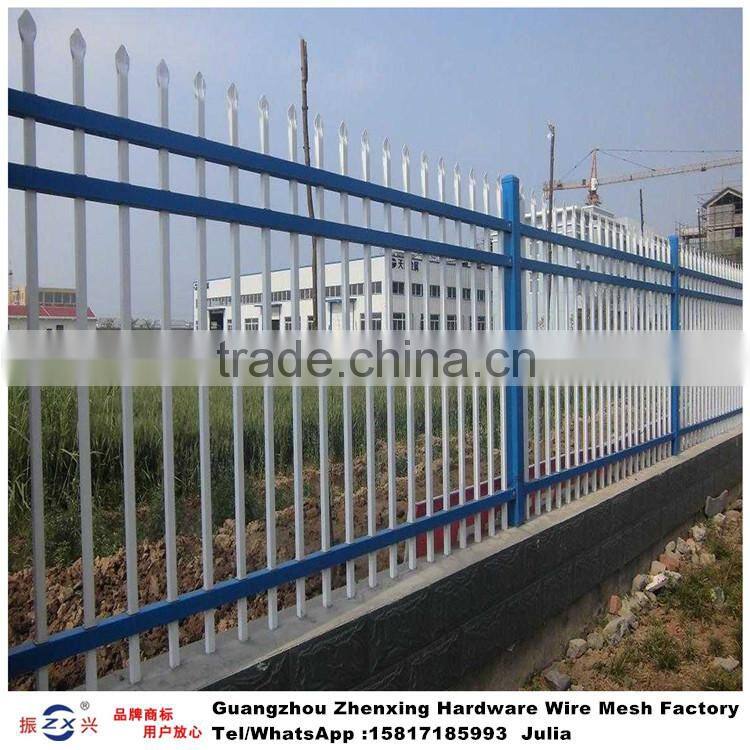 Guangzhou factory wholesale powder-coating security wrought iron fence for garden ZX-XGHL18