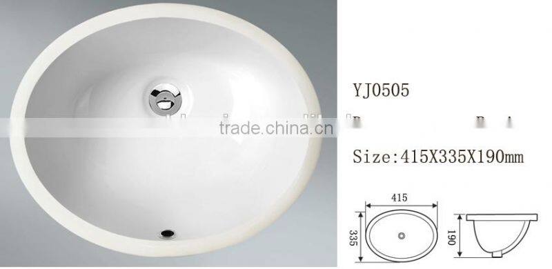 YJ0505 Ceramic Oval Under Mable Counter Basin Wash sink Cabinet Basinet Basin