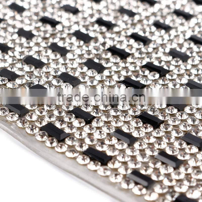 wholesale handmade wedding clothing crystal trim ribbon rhinestone mesh