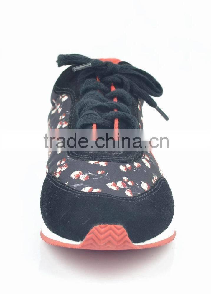 2015 new style latest design fashion flat ladies sports shoes in genuine leather