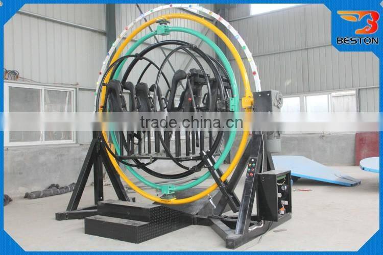super quality adult thriling park amusement ride 3d electric human gyroscope for sale